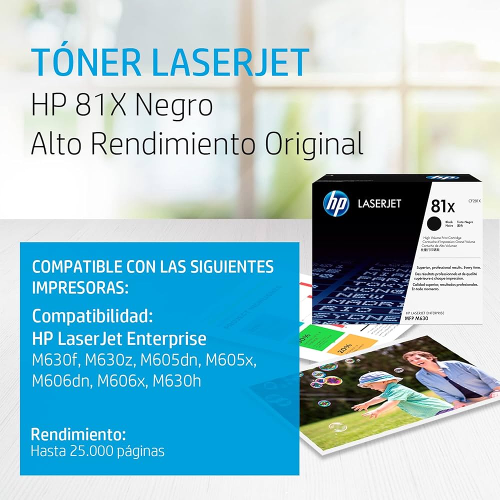Cartucho de toner hp 81X CF281X