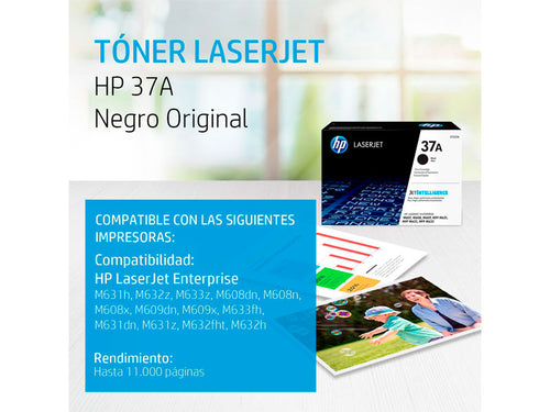 Cartucho de toner hp 37a CF237A